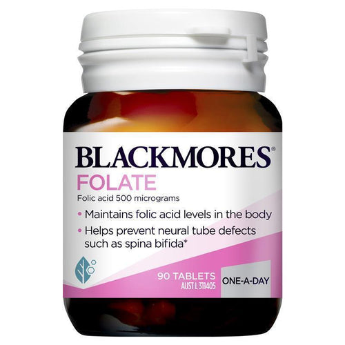 Blackmores Folate 500mg Folic Acid Vitamin 90 Tablets - Vitamins 4 You