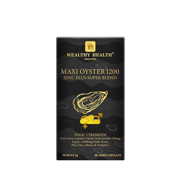 Wealthy Health Maxi Oyster 1200 ZINC plus Super blend 60 Capsules